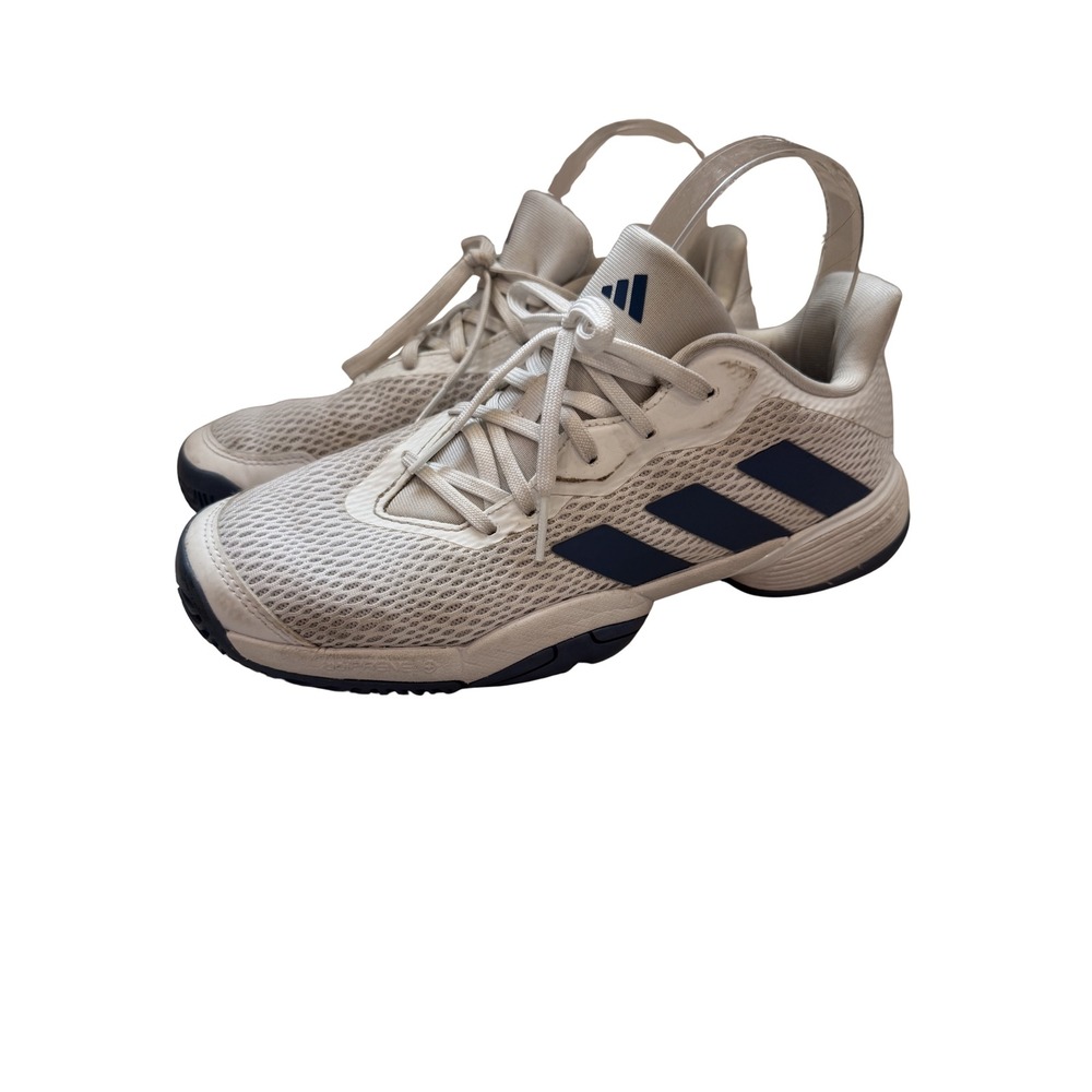 Adidas Barricade White Blue Tennis Pickleball Court Shoes Women's 7.5‎ Youth 6